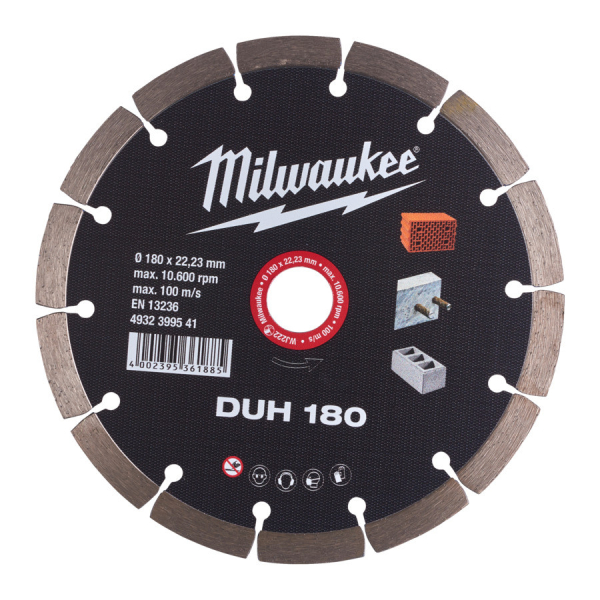 Milwaukee diamantový rozbrušovací kotouč DUH 180x22,23 mm 4932399541: obrázek 1