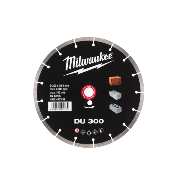 Milwaukee diamantový rozbrušovací kotouč DUH 300x25,4 mm 4932493331: obrázek 1