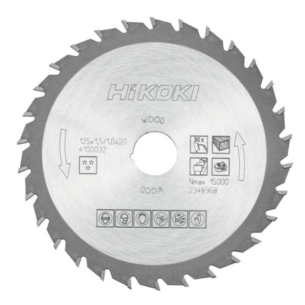 Hikoki 4100032 TCT pilový kotouč pro řezání 125 x 20 Z30 Thin-FLR: obrázek 1