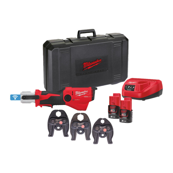 Milwaukee hydraulický lis M12 ONEHPT-202C V-SET, 2 x aku+nab.+čelisti, kufr 4933481034: obrázek 1