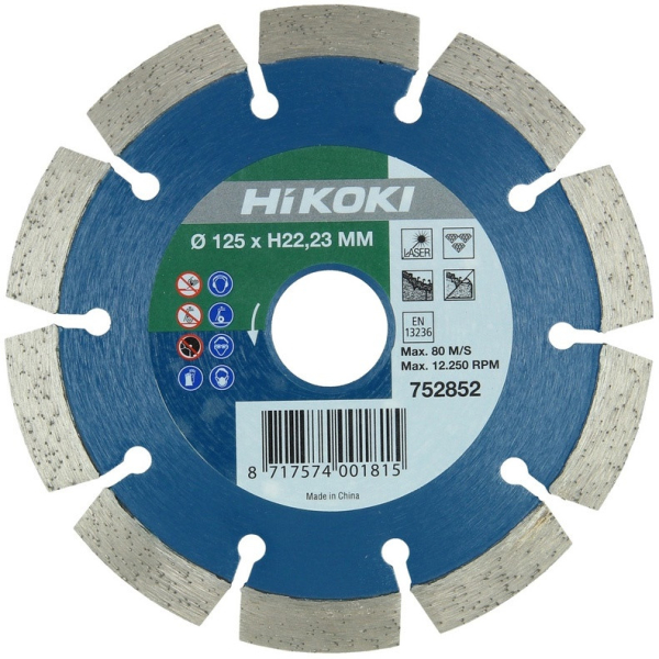 HiKoki 752852 Segmentový kotouč diamant modrý 125 x 22,2 x 10 mm: obrázek 1