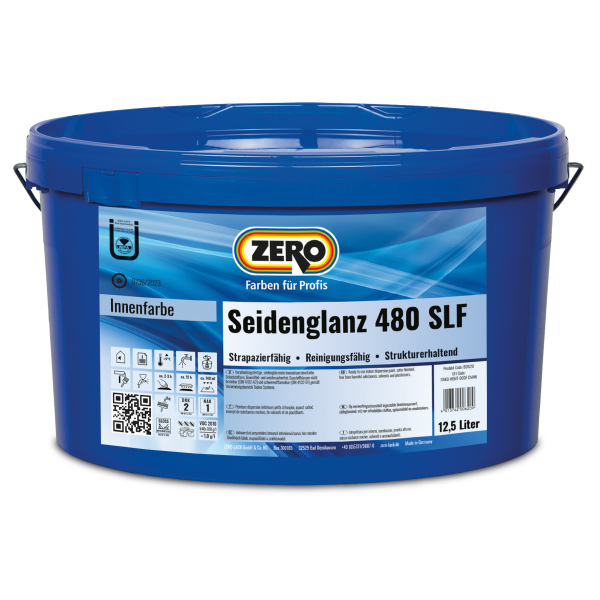 ZERO Seidenglanz 480 SLF weiß 12,5 l disperzní barva: obrázek 1