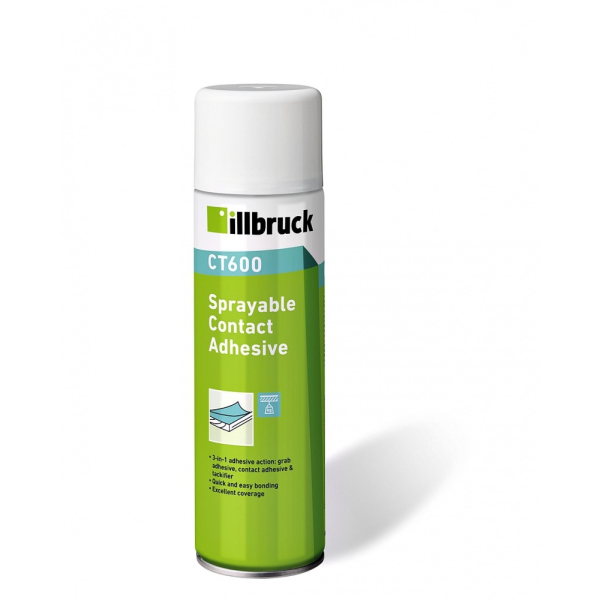 ILLBRUCK Sprejové kontaktní lepidlo 500 ml, CT600: obrázek 1
