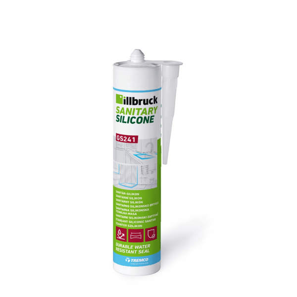 ILLBRUCK Sanitární silikonový tmel transparentní 280 ml, GS241: obrázek 1